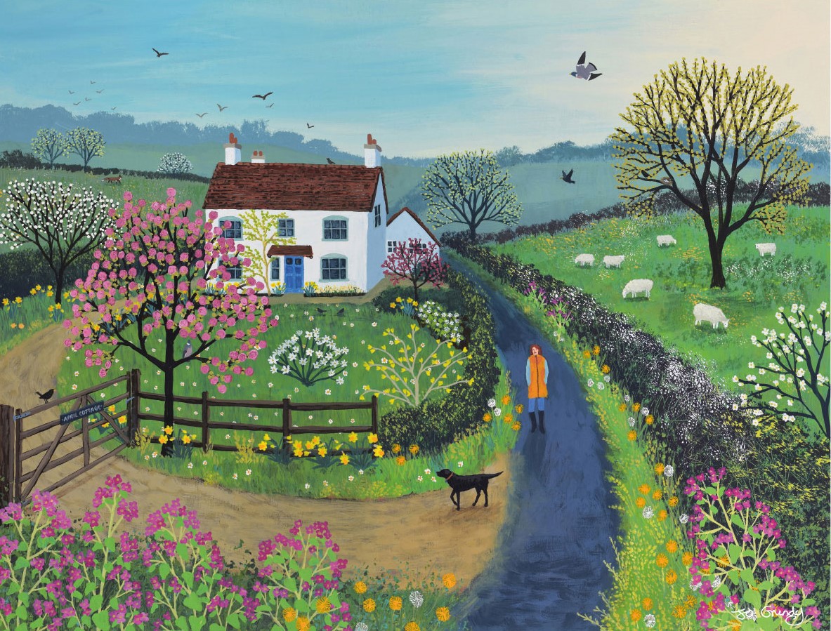 Walking past April Cottage - Jo Grundy